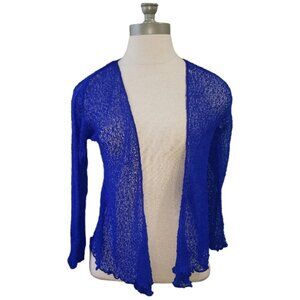 CT1670 Shu-Shi Royal Blue Long Sleeve Mesh Shrug L